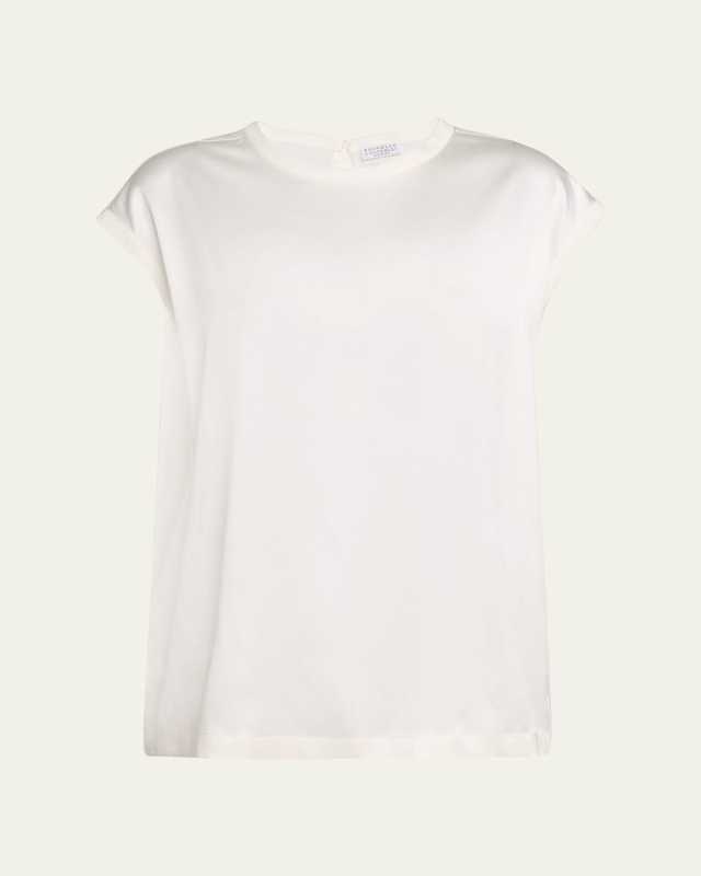 Cap Sleeve Satin Silk Top